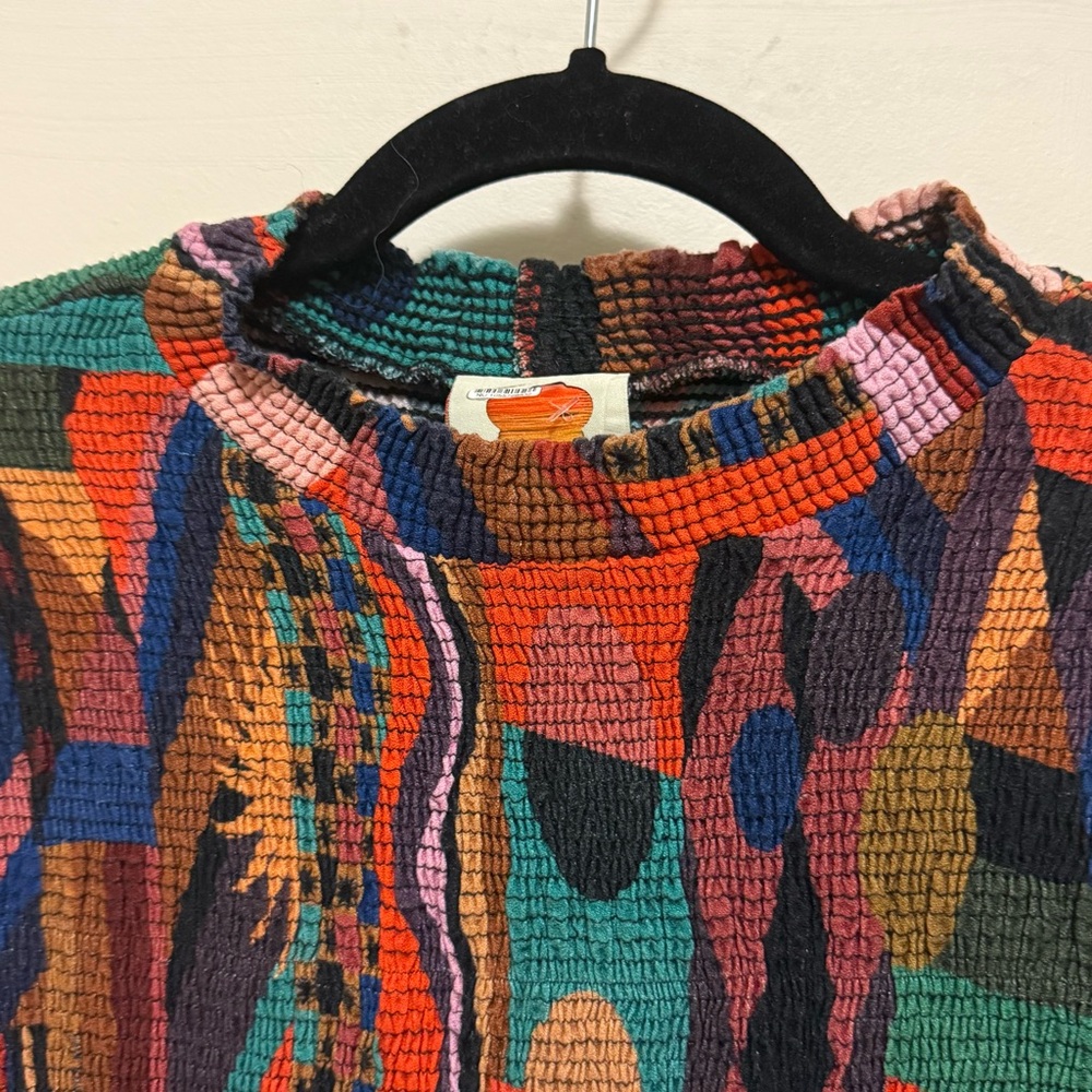 Farm Rio Tropical Shapes Multicolor Lenzing Midi Dress Medium - Picture 8 of 11